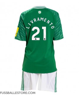 Günstige Newcastle United Tino Livramento #21 Auswärts Trikotsatzt Kinder 2025-26 Kurzarm (+ Kurze Hosen)
